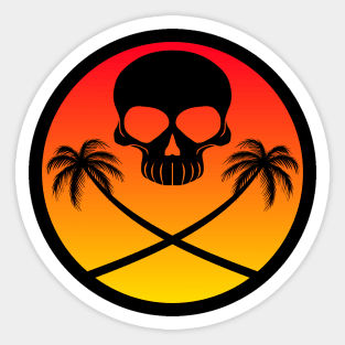 Skull Sunset Sticker